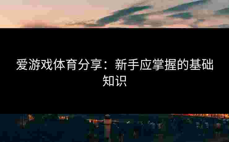 爱游戏体育分享：新手应掌握的基础知识