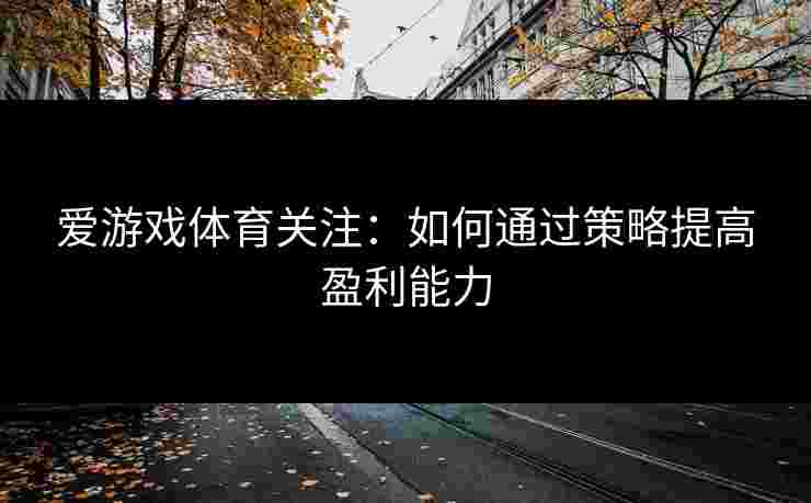 爱游戏体育关注：如何通过策略提高盈利能力